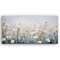 Americanflat Floral Canvas Wall Art Featuring White Wildflowers with Hand-Painted Accents - Gallery Wrap - Green, Beige and Blue - Modern Wall Art
